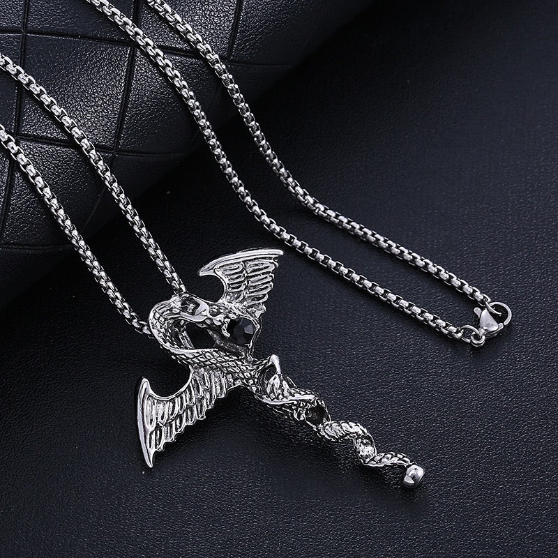 Stainless Steel Amphiptere Necklace