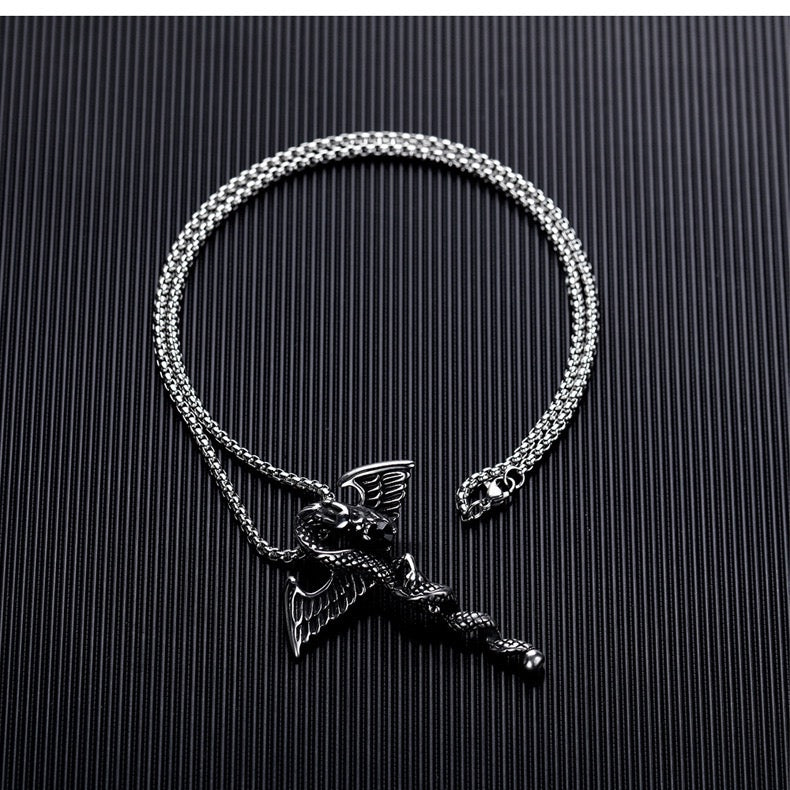 Stainless Steel Amphiptere Necklace