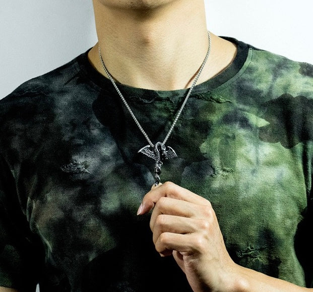 Stainless Steel Amphiptere Necklace