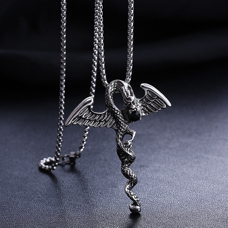 Stainless Steel Amphiptere Necklace