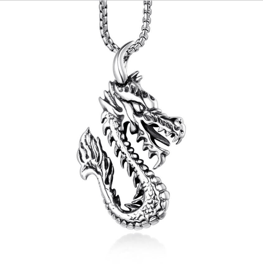 Stainless Steel Fantastic Dragon Necklace