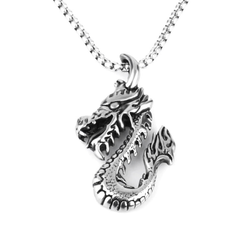 Stainless Steel Fantastic Dragon Necklace