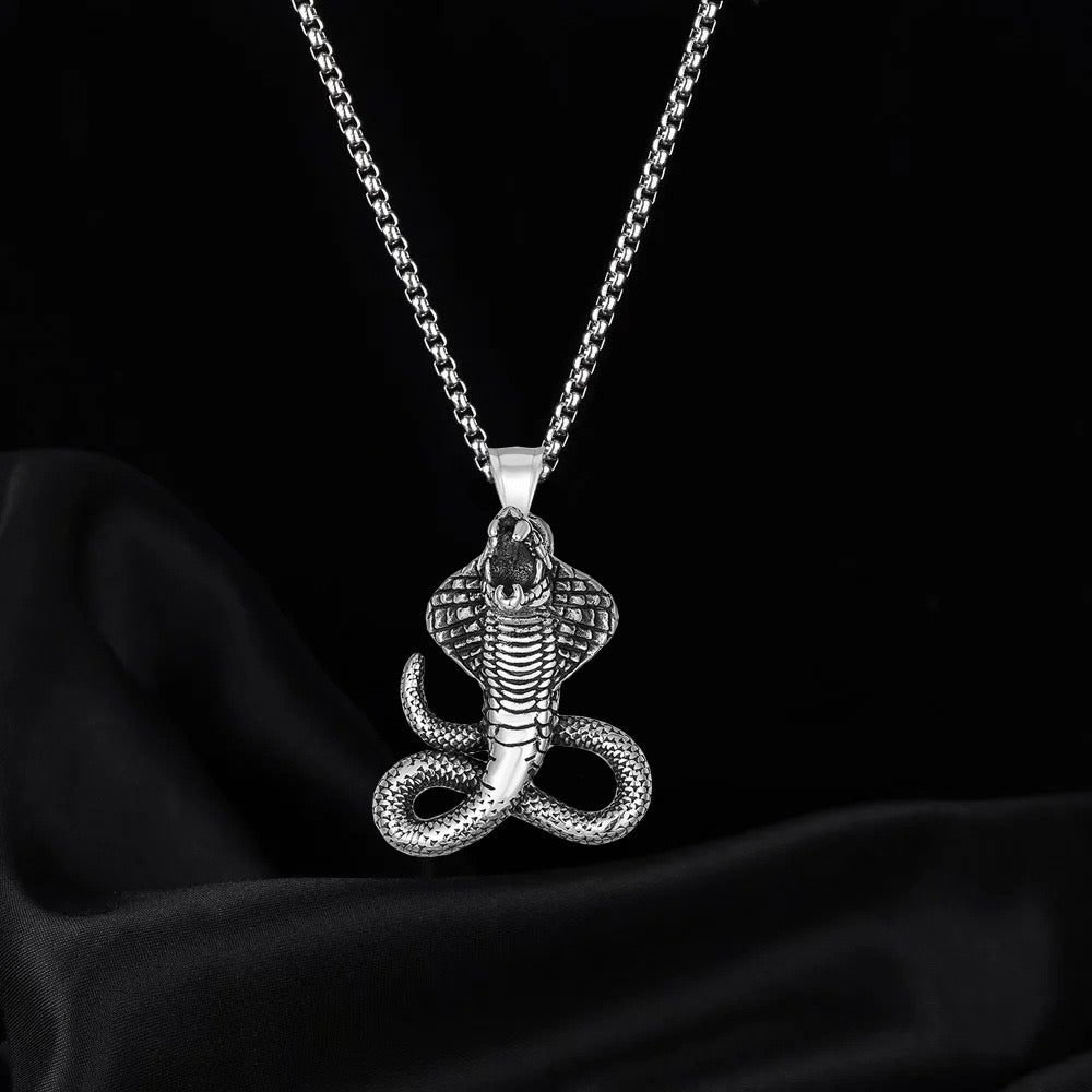 Stainless Steel Cobra Snake of King Necklace