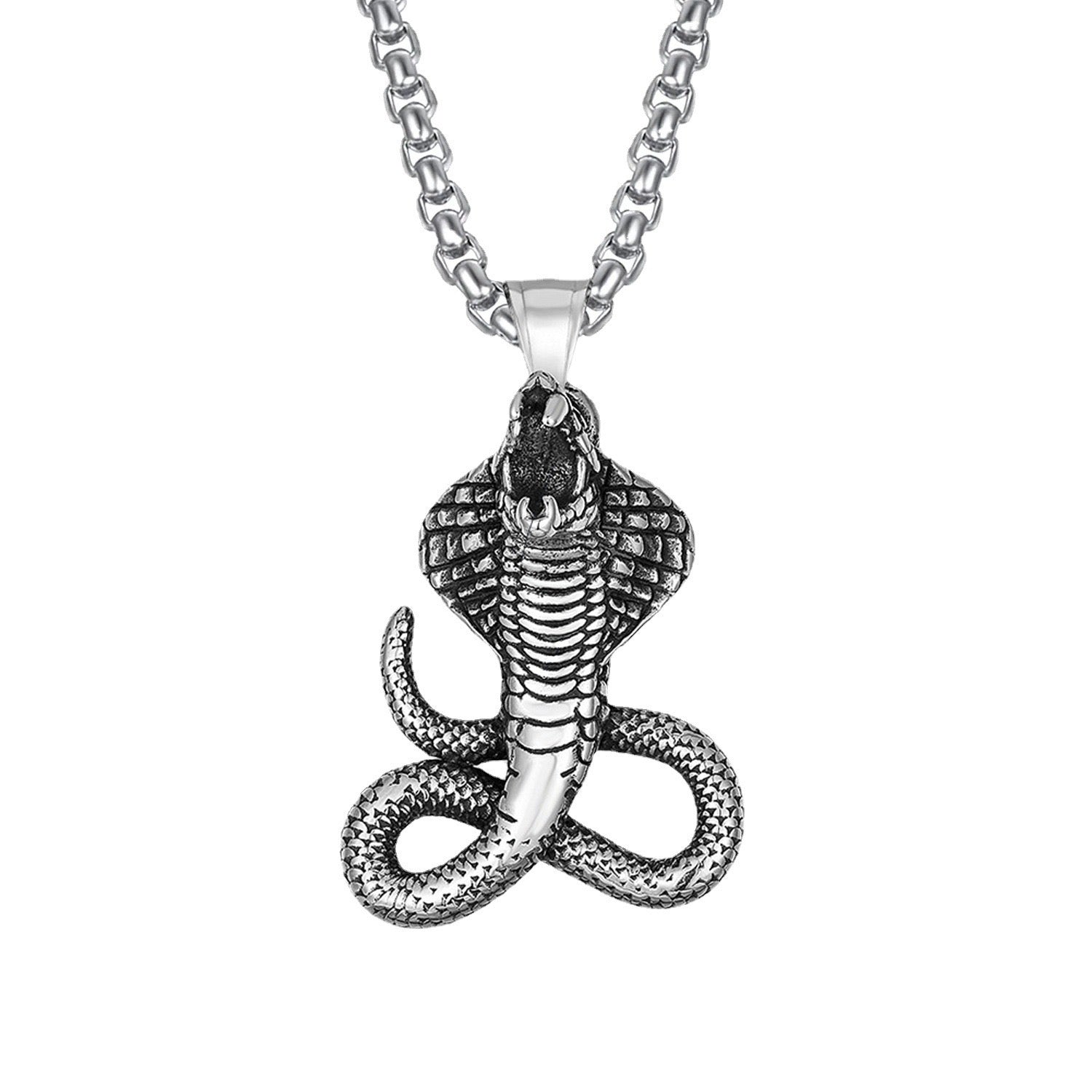 Stainless Steel Cobra Snake of King Necklace
