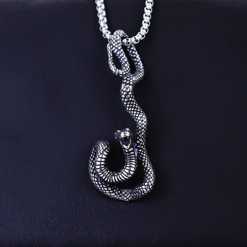 Stainless Steel Hanging Snake Necklace