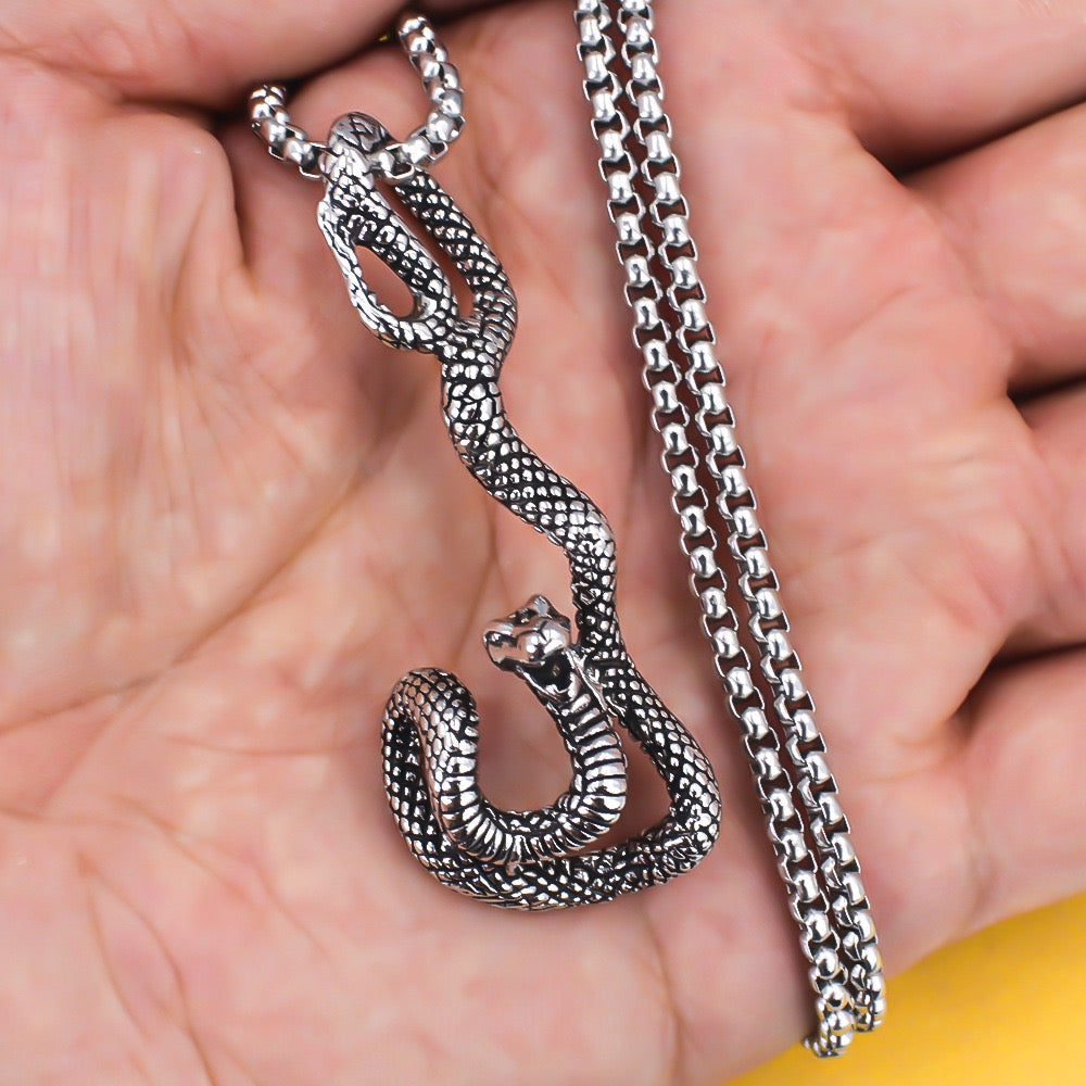 Stainless Steel Hanging Snake Necklace
