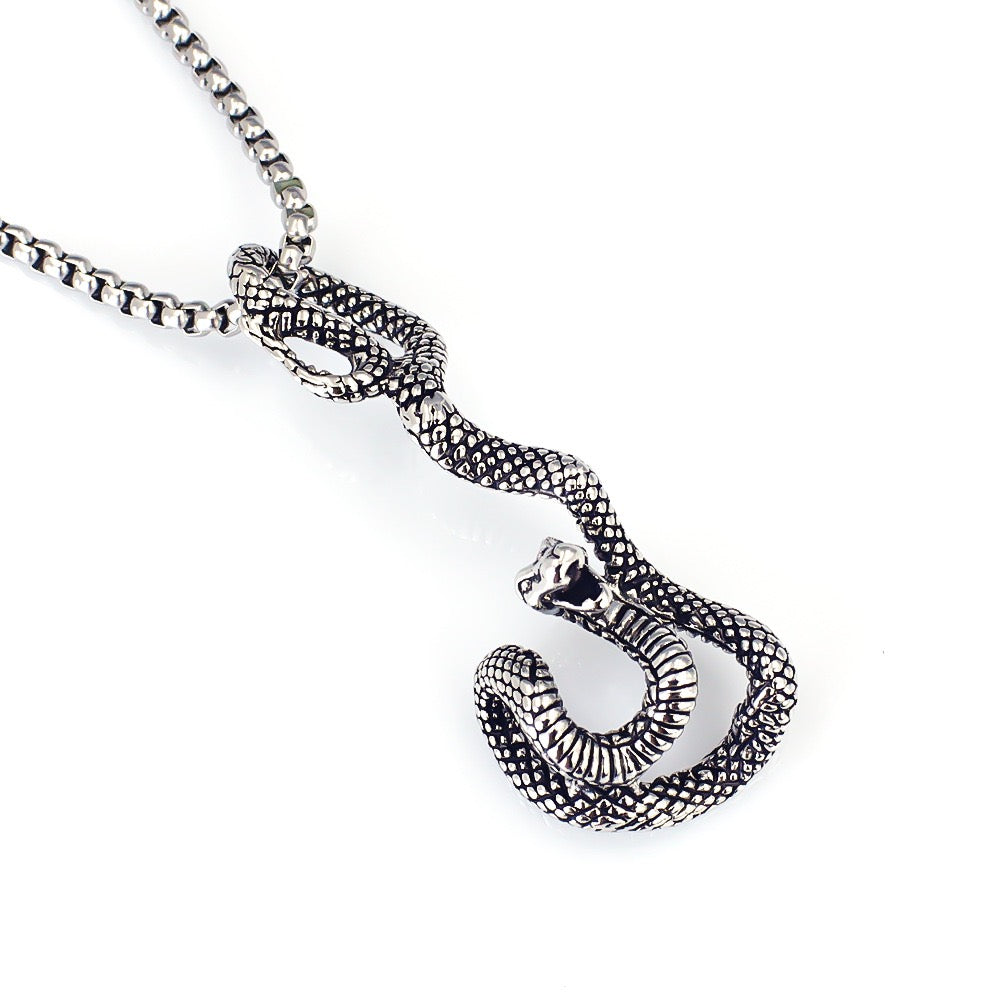 Stainless Steel Hanging Snake Necklace
