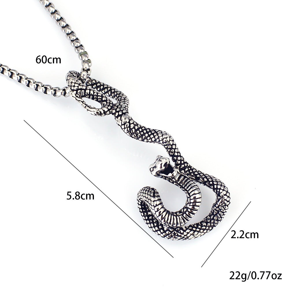 Stainless Steel Hanging Snake Necklace