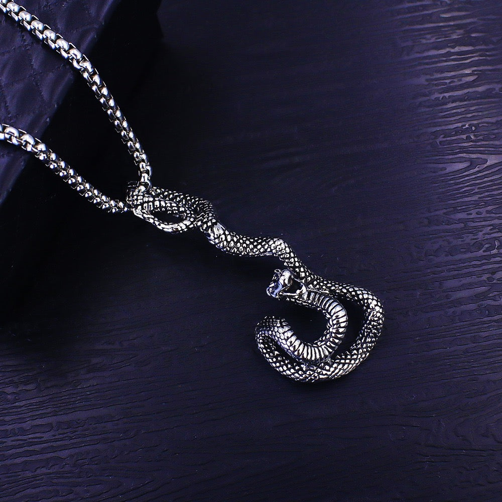 Stainless Steel Hanging Snake Necklace