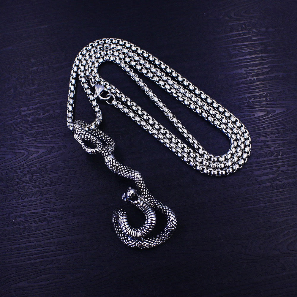 Stainless Steel Hanging Snake Necklace