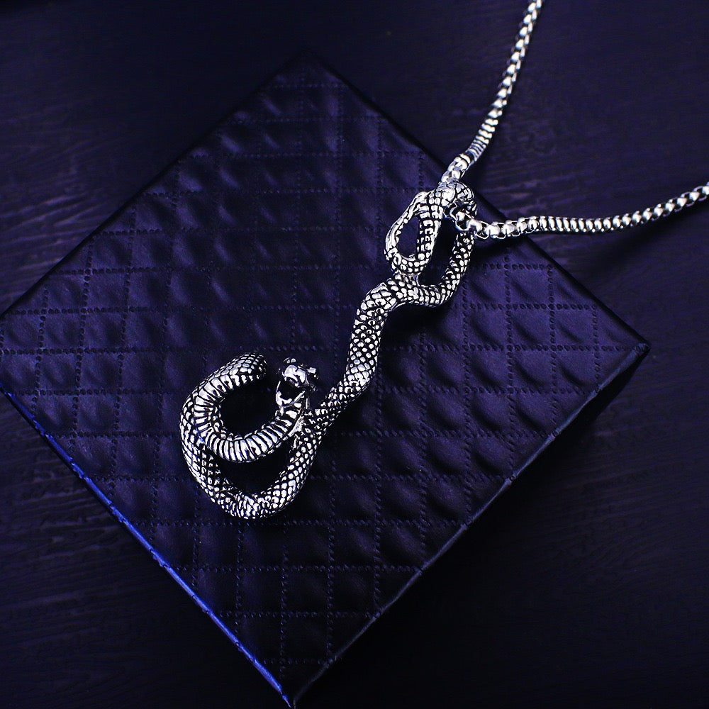Stainless Steel Hanging Snake Necklace