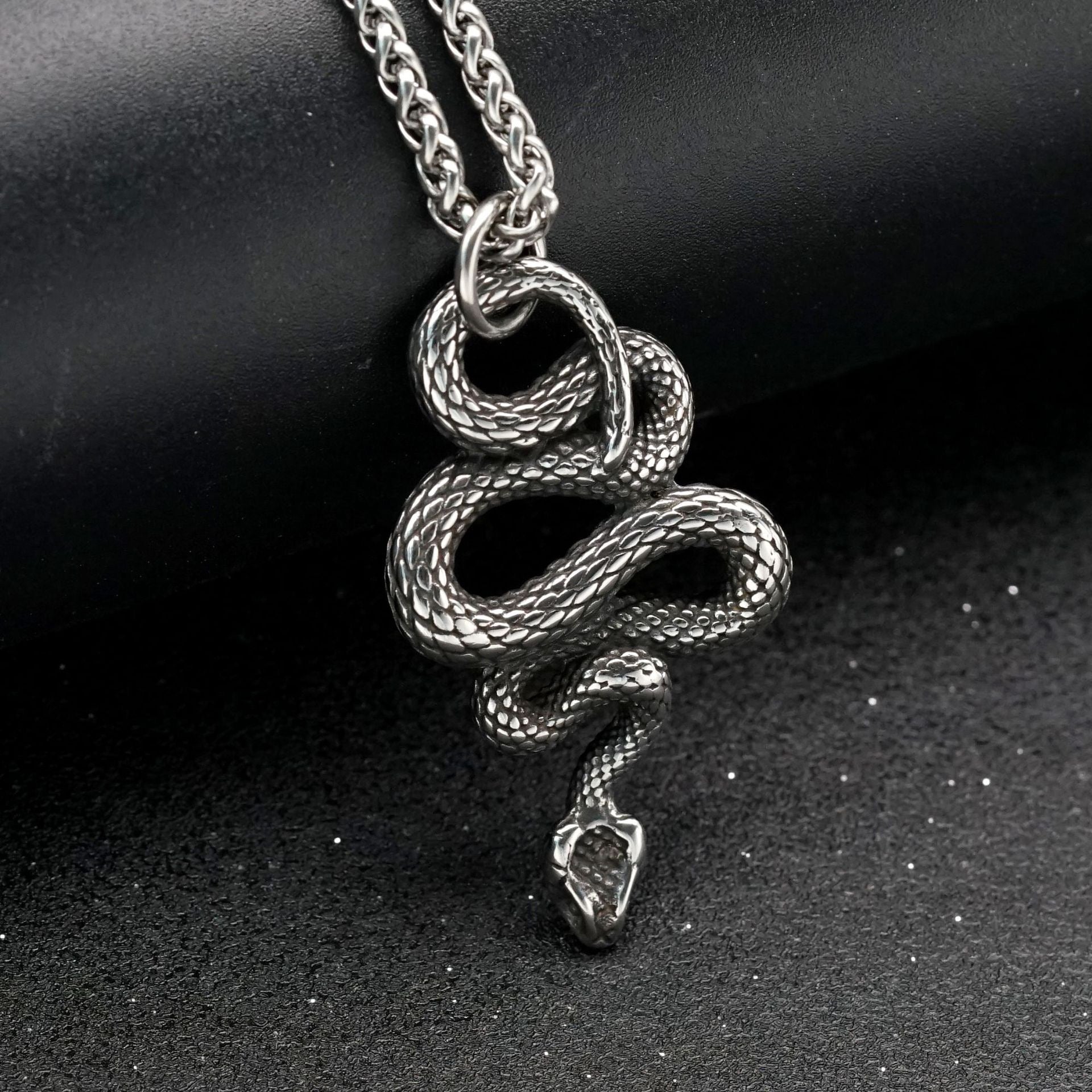 Stainless Steel Snake Necklace For Snake Enthusiast