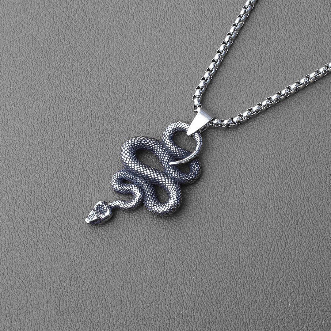 Stainless Steel Snake Necklace For Snake Enthusiast