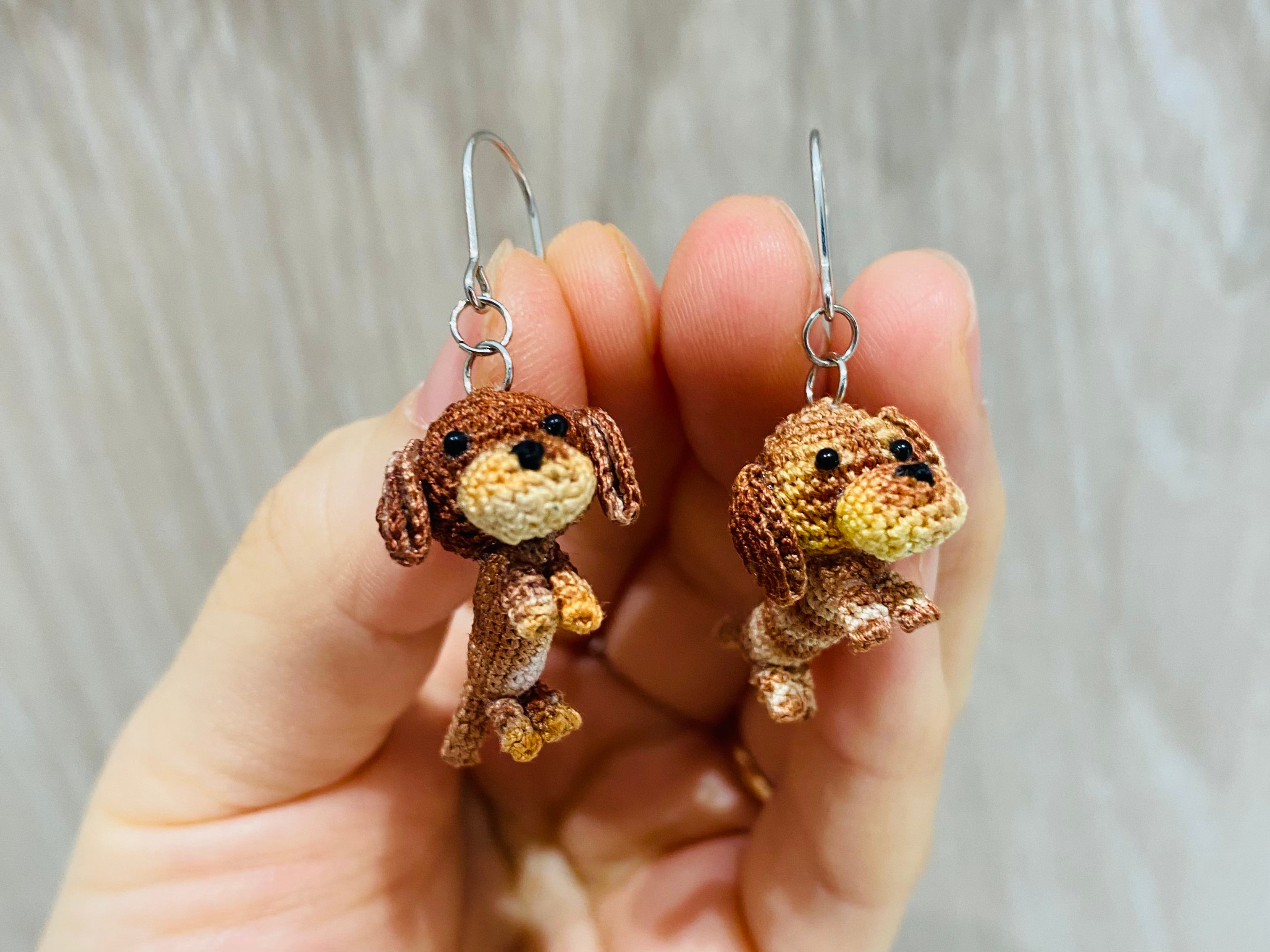 Micro Crochet Earrings | Dachshund