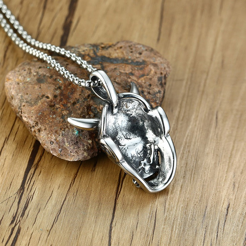 Stainless Steel Japanese Ninja Mask Necklace