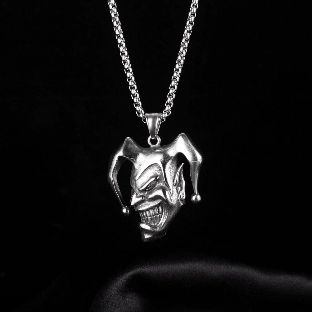 Stainless Steel Evil Clown Necklace