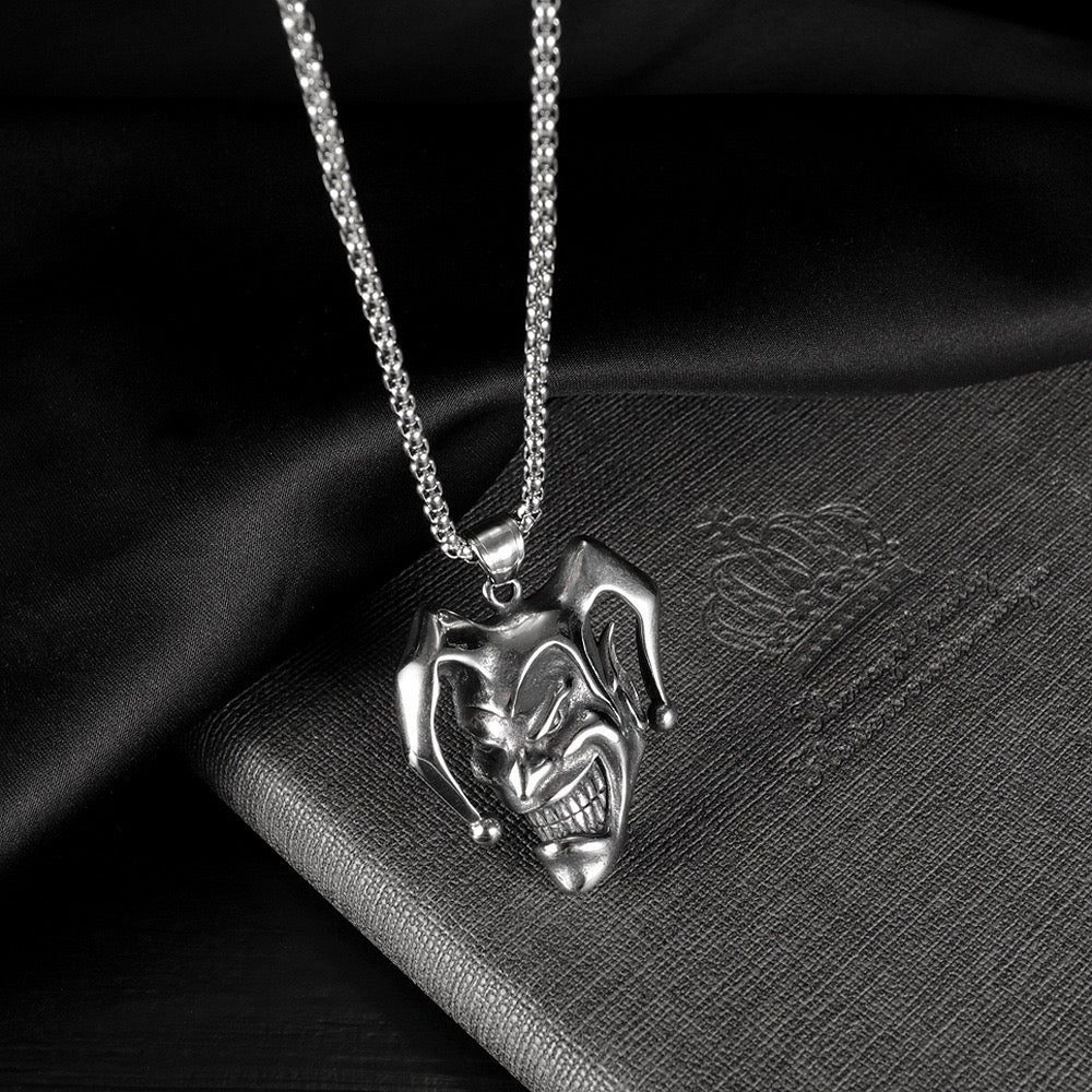 Stainless Steel Evil Clown Necklace