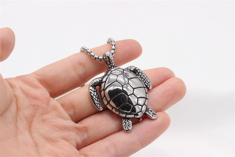 Stainless Steel Sea Turtle Necklace