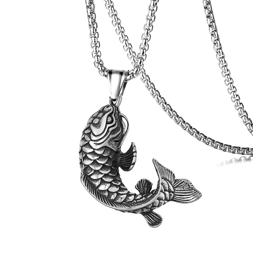 Stainless Steel Carp Koi Necklace