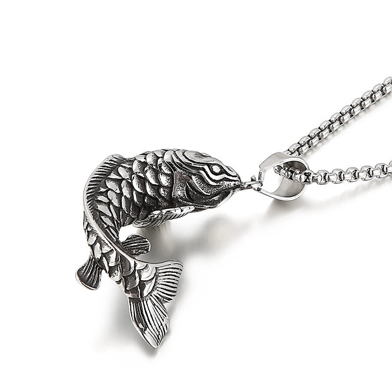 Stainless Steel Carp Koi Necklace