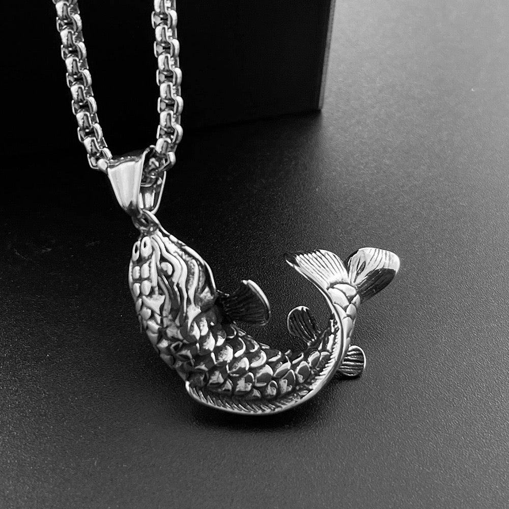 Stainless Steel Carp Koi Necklace