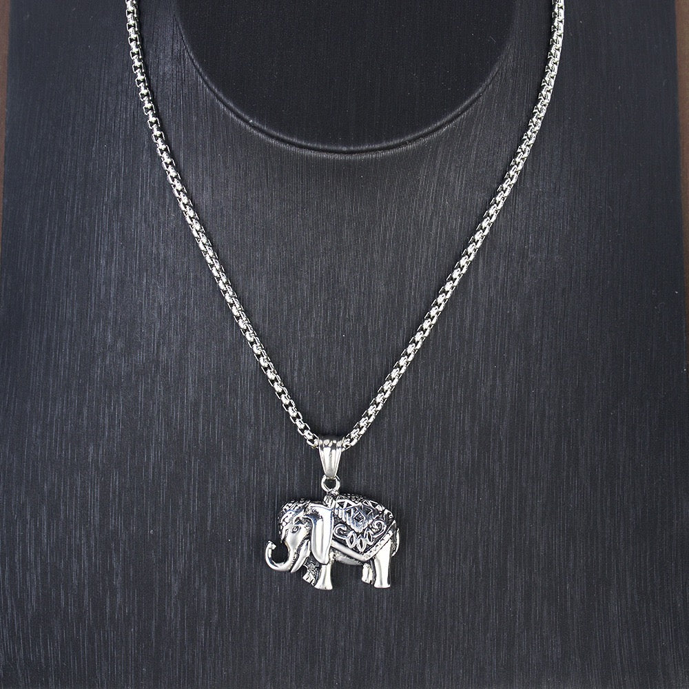 Stainless Steel Elephant Necklace