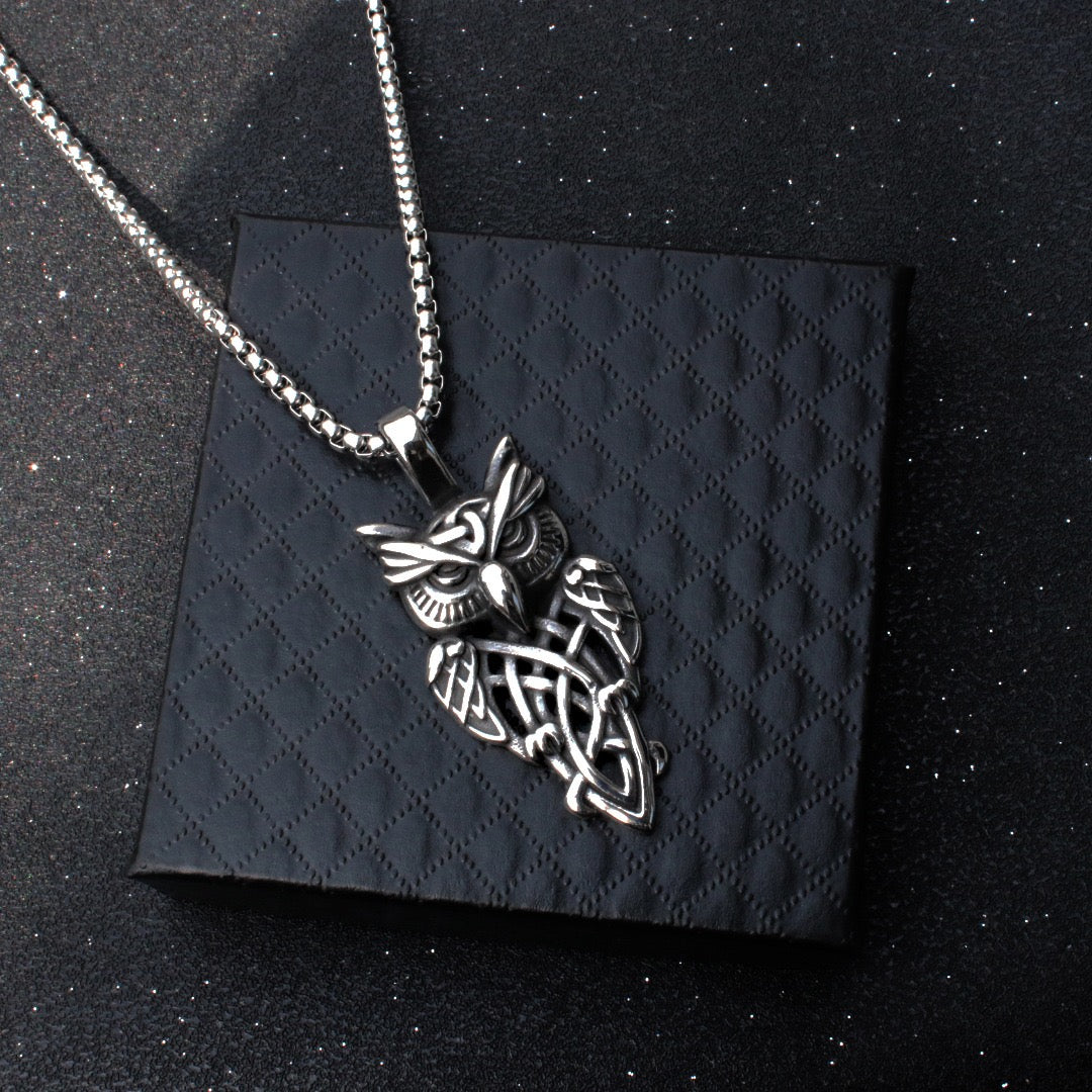 Stainless Steel Owl Necklace