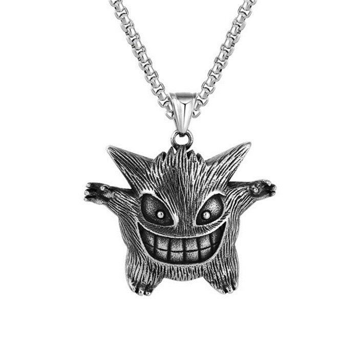 Stainless Steel Cute Funny Gengar Necklace