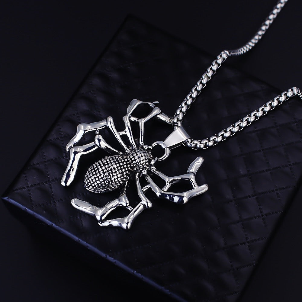 Stainless Steel Spider Necklace