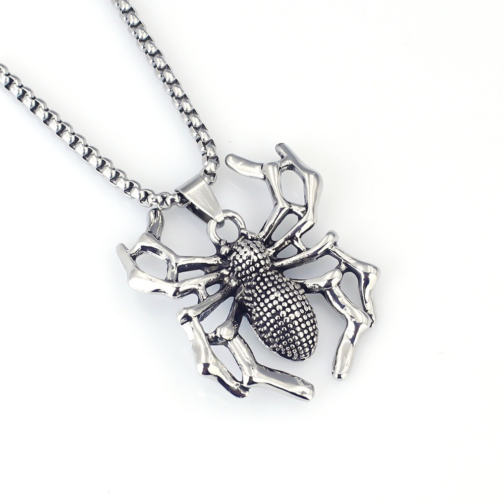 Stainless Steel Spider Necklace