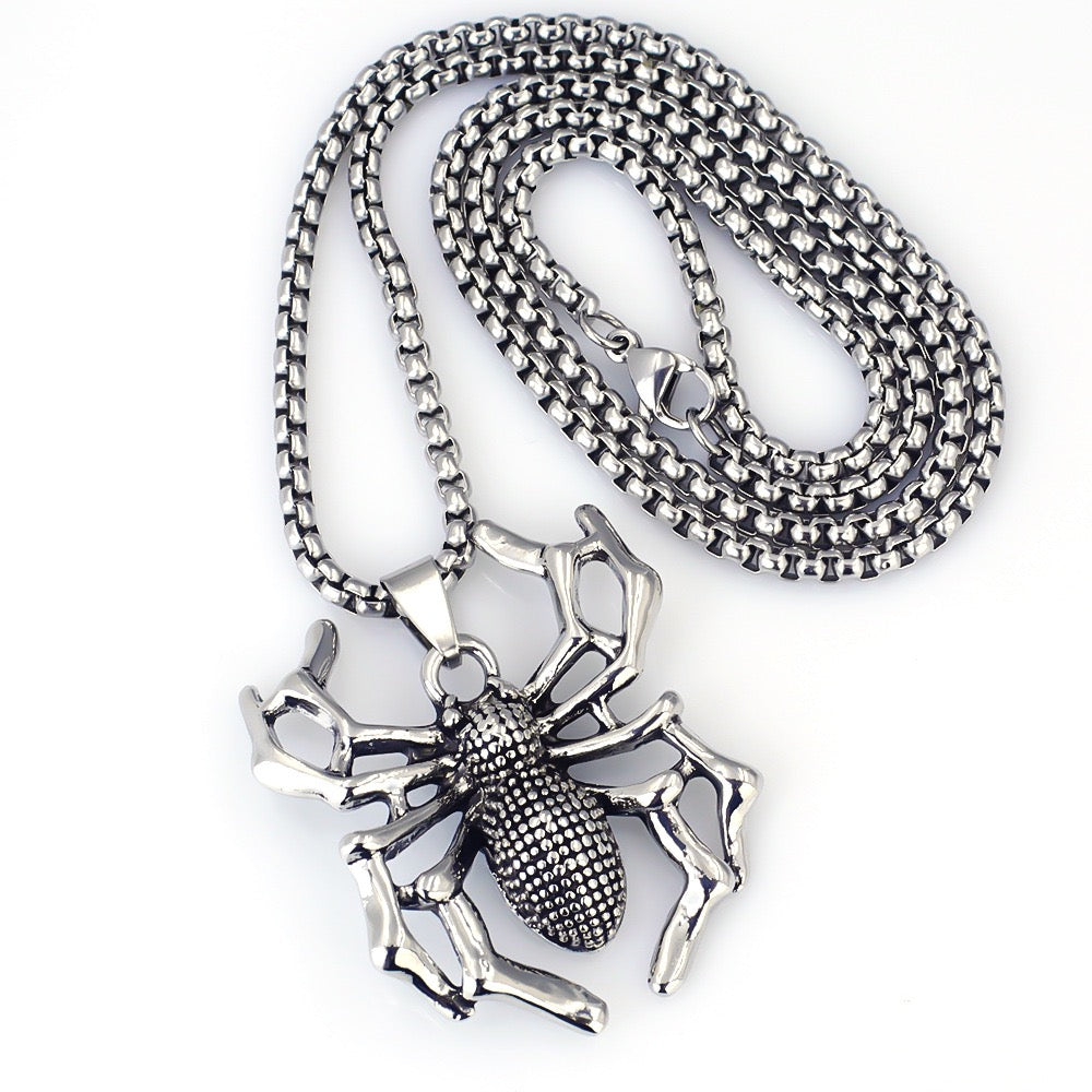 Stainless Steel Spider Necklace