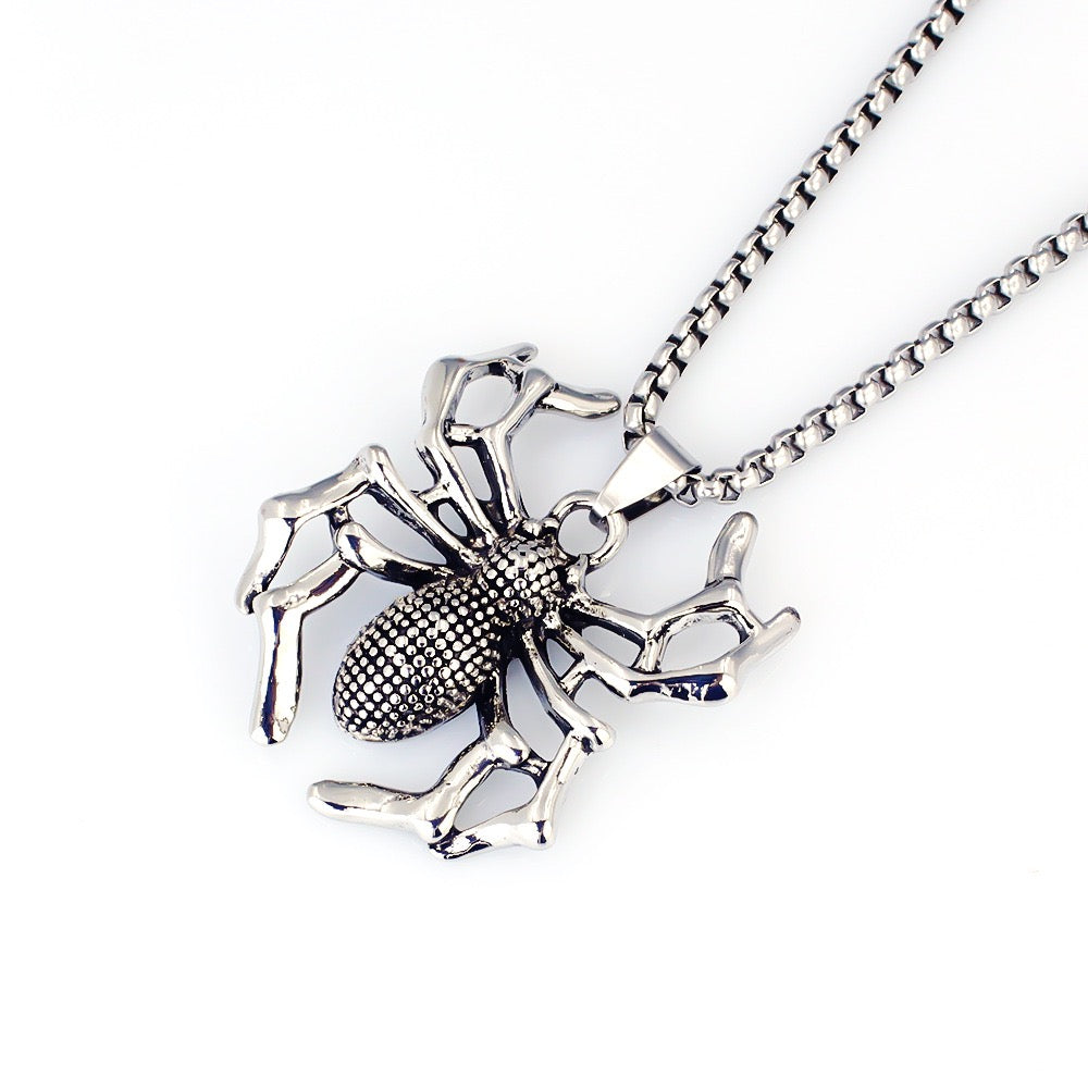 Stainless Steel Spider Necklace