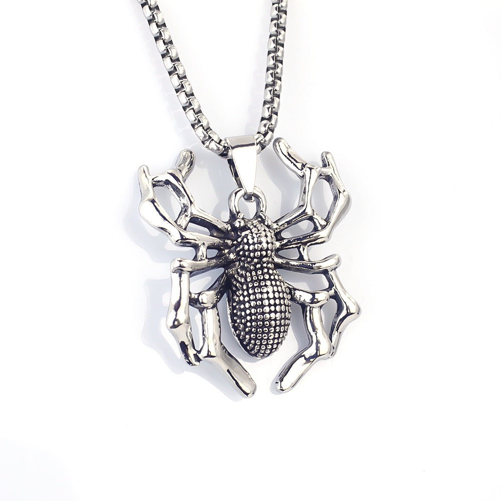 Stainless Steel Spider Necklace