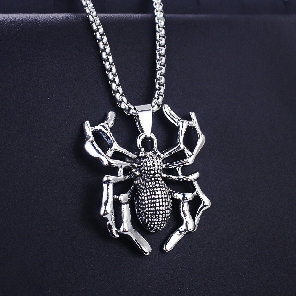Stainless Steel Spider Necklace