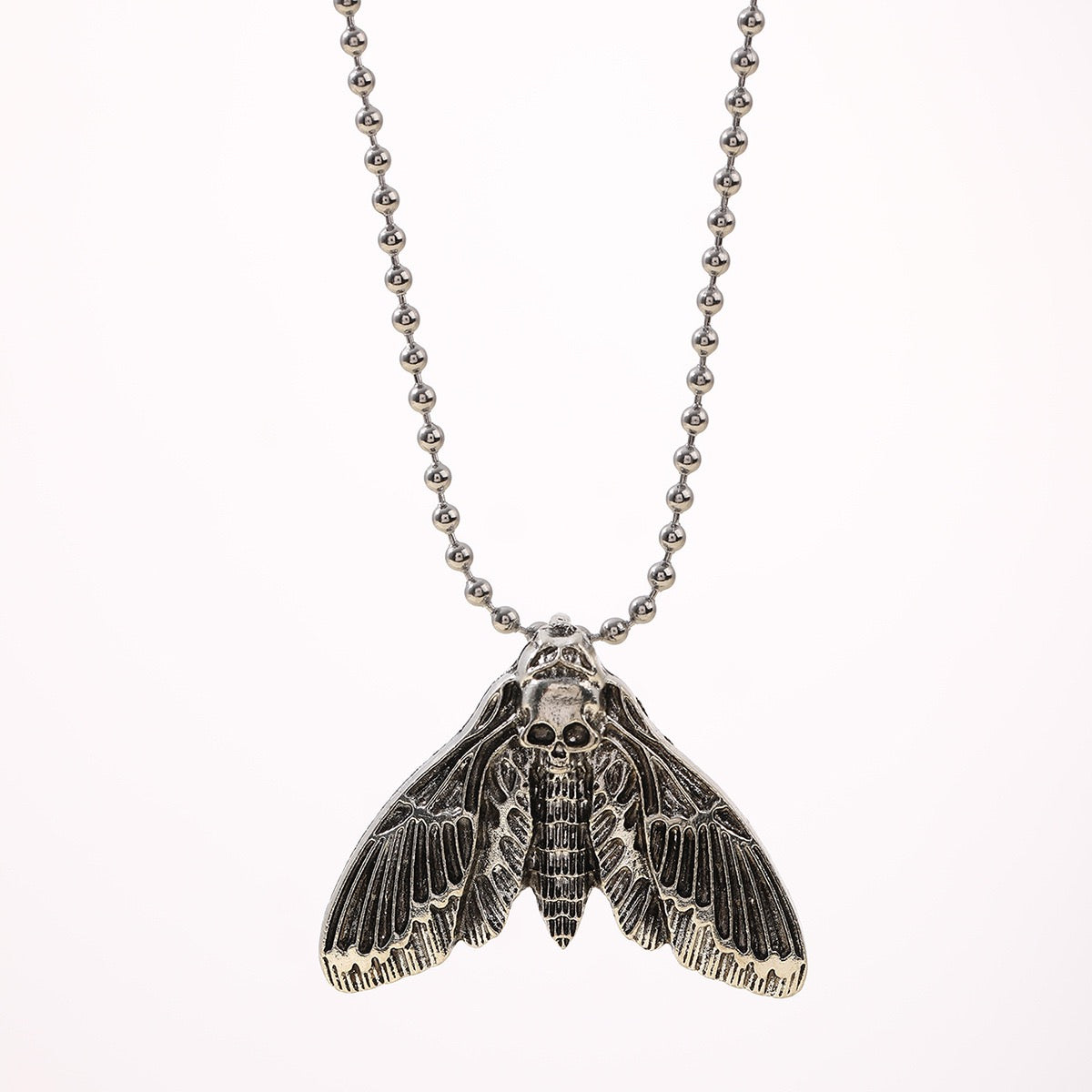 Stainless Steel Death's-head Hawkmoth Necklace