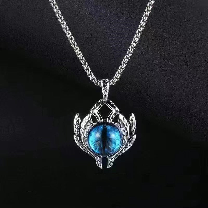 Stainless Steel Third Eye Dragon's eye Necklace