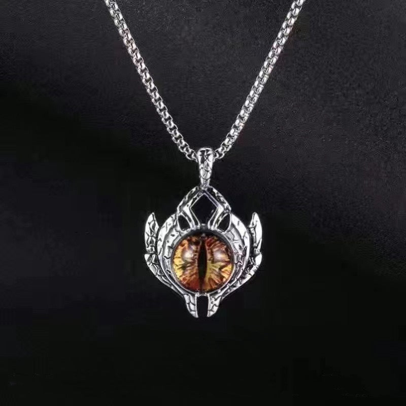 Stainless Steel Third Eye Dragon's eye Necklace