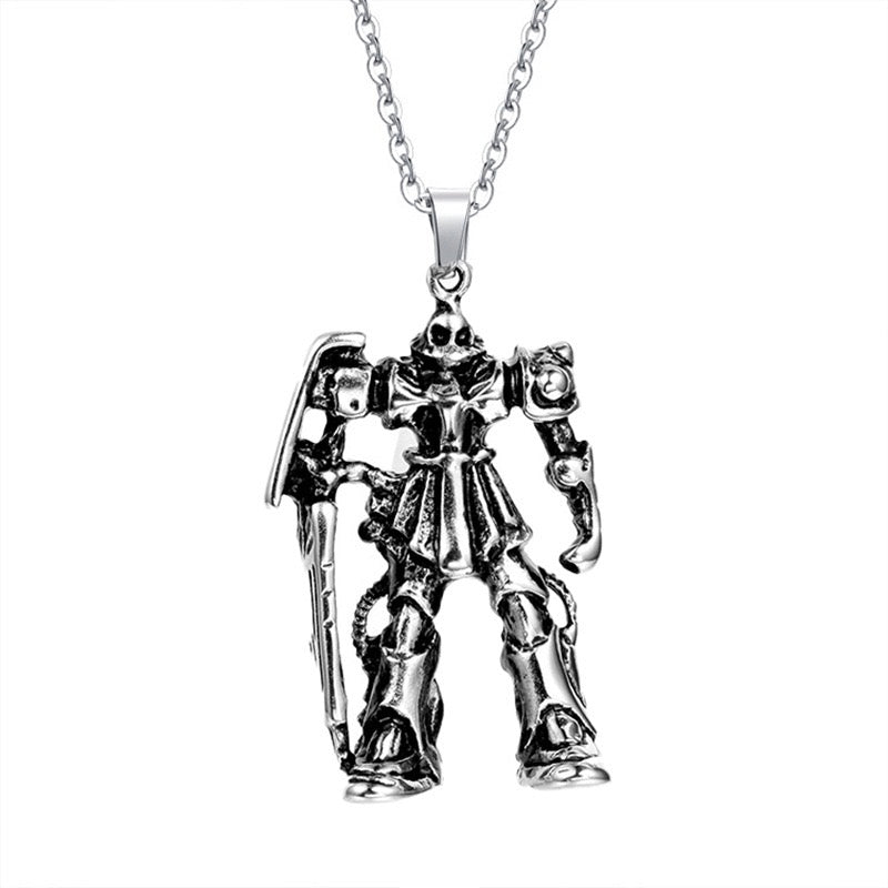 Stainless Steel Transformers  Robot Necklace