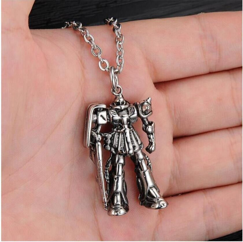 Stainless Steel Transformers  Robot Necklace