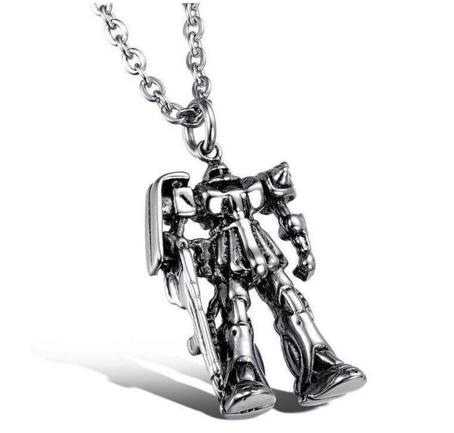 Stainless Steel Transformers  Robot Necklace