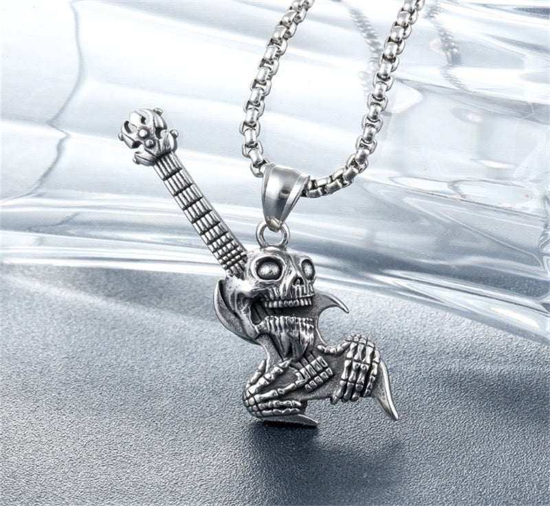 Stainless Steel Playful Dolphins Necklace