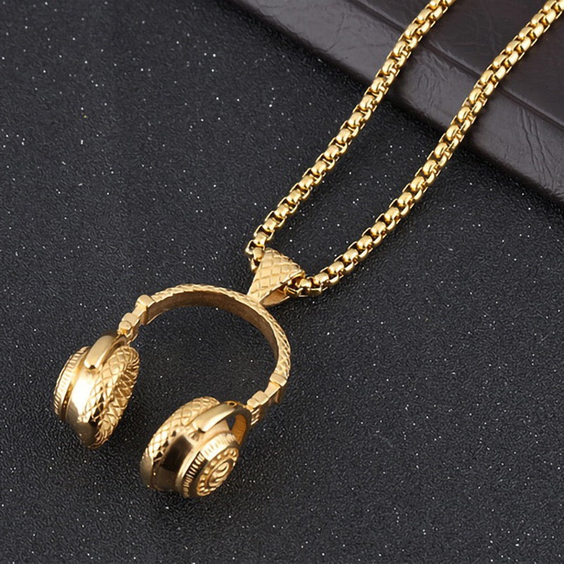 Stainless Steel Headphone Necklace
