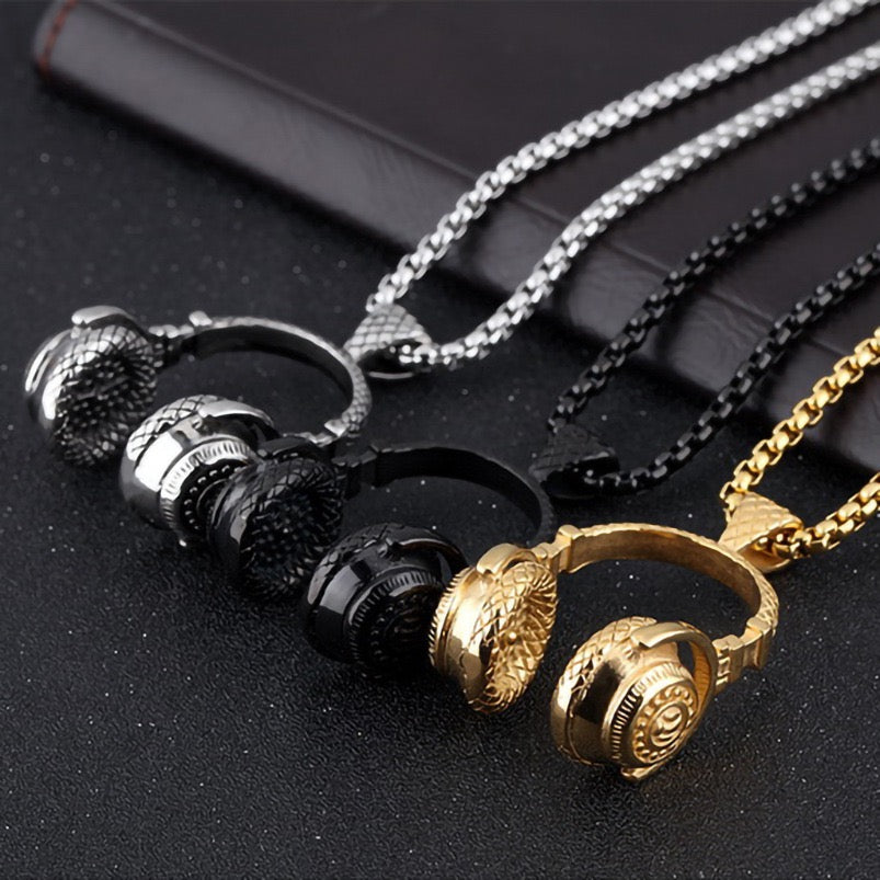 Stainless Steel Headphone Necklace