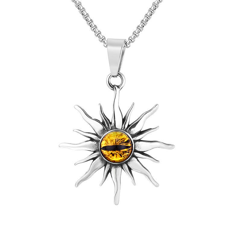 Stainless Steel Necklace  | Sun theme