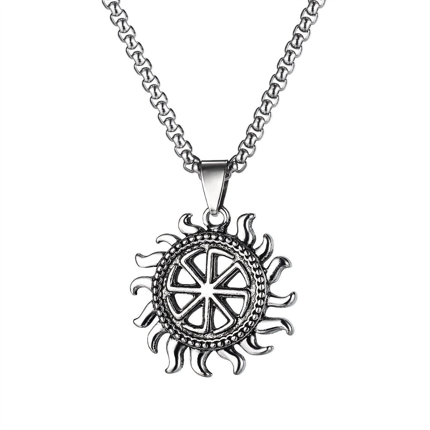 Stainless Steel Necklace  | Sun theme