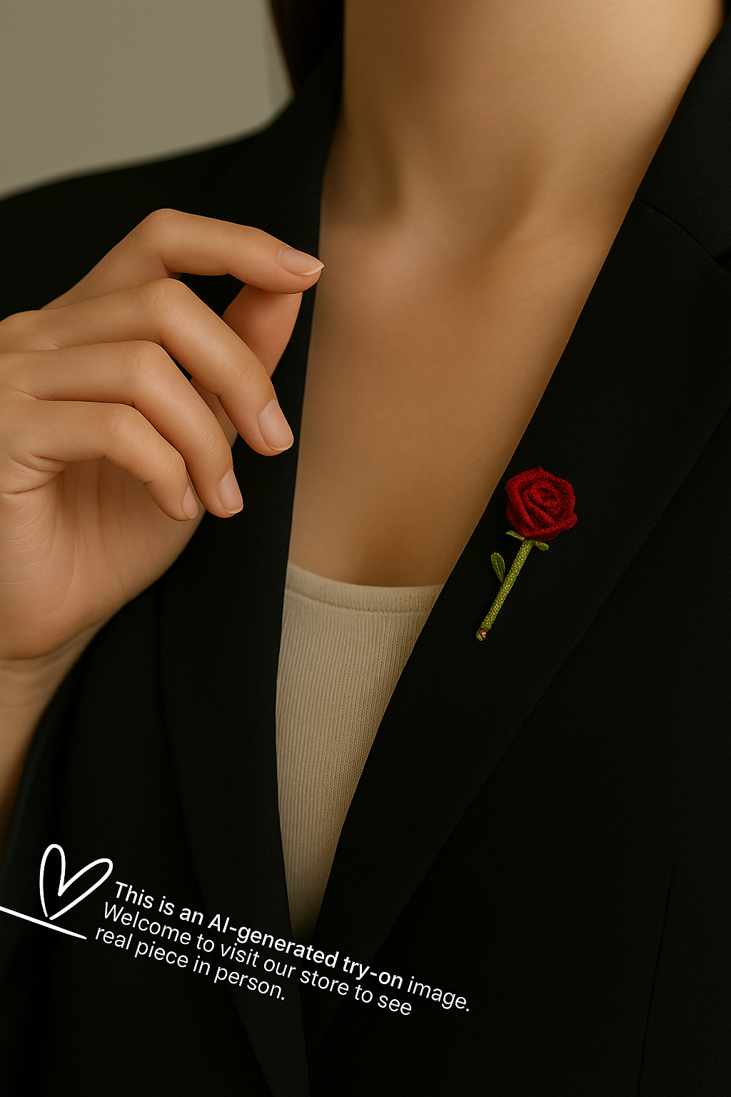 Micro Crochet Brooches | Rose